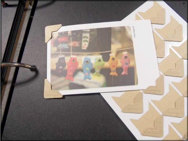 Black/Brown/White Kraft paper Photo corners for scrapbook album