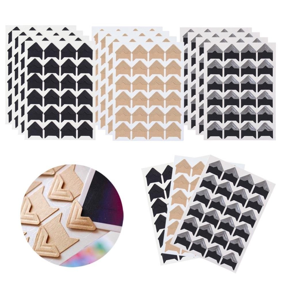 Self Adhesive Paper Photo Mounting Corner Stickers For DIY Scrapbook albums